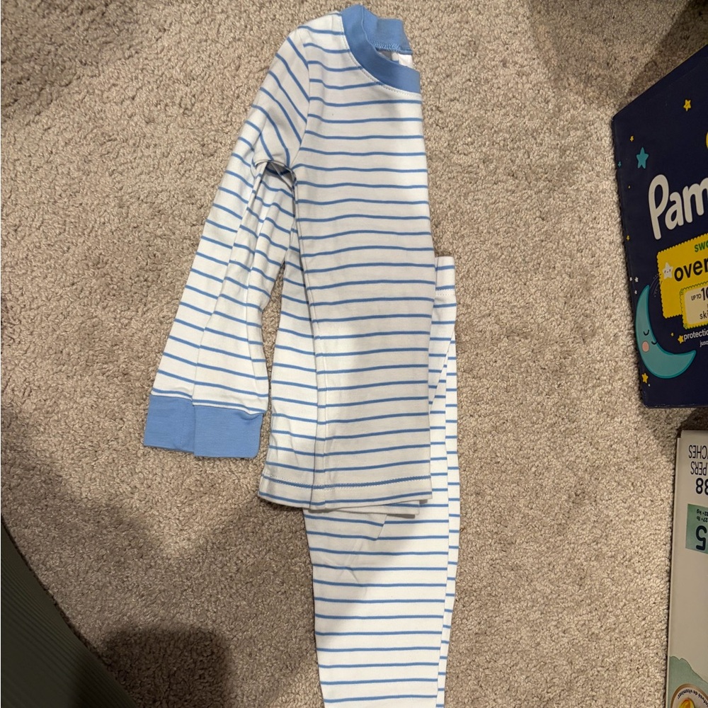 Lake Pajamas Blue & White Striped Pajama Set